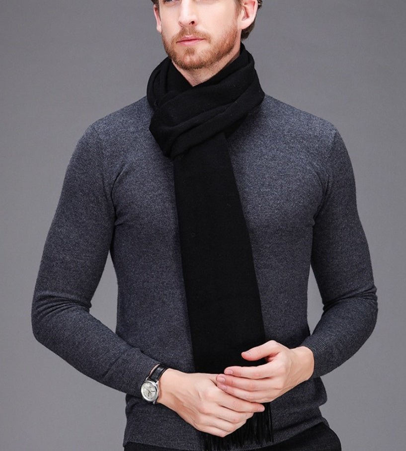 High-end brand winter cashmere scarf Men and women with pure wool warm