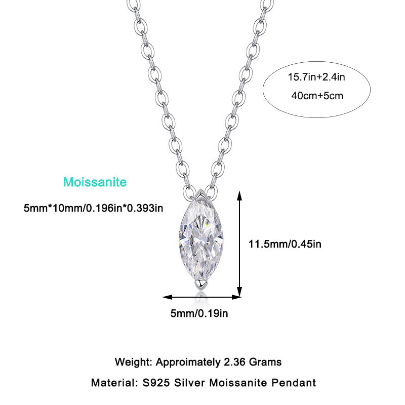 Moissanite Pendant Set
