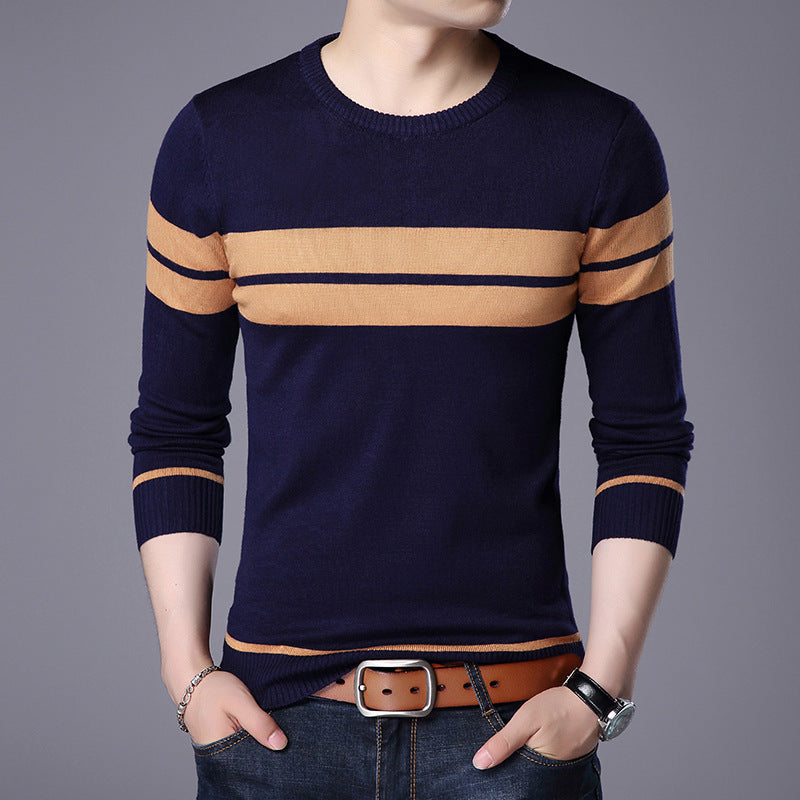 Round Neck Long-sleeved Sweaters Fashion All-match T-shirt