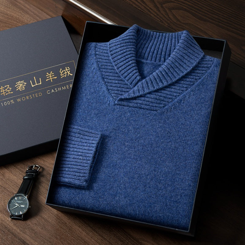 Winter Cashmere Lapel Sweater