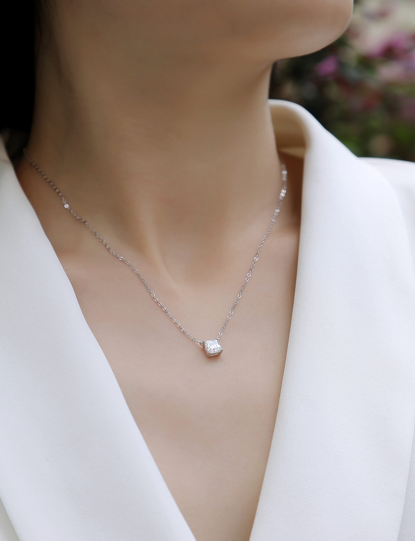 Moissanite Pendant Set