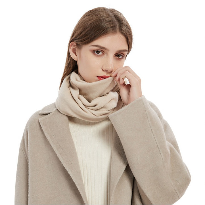 Fashion Women's Solid Color Warm Cashmere Scarf