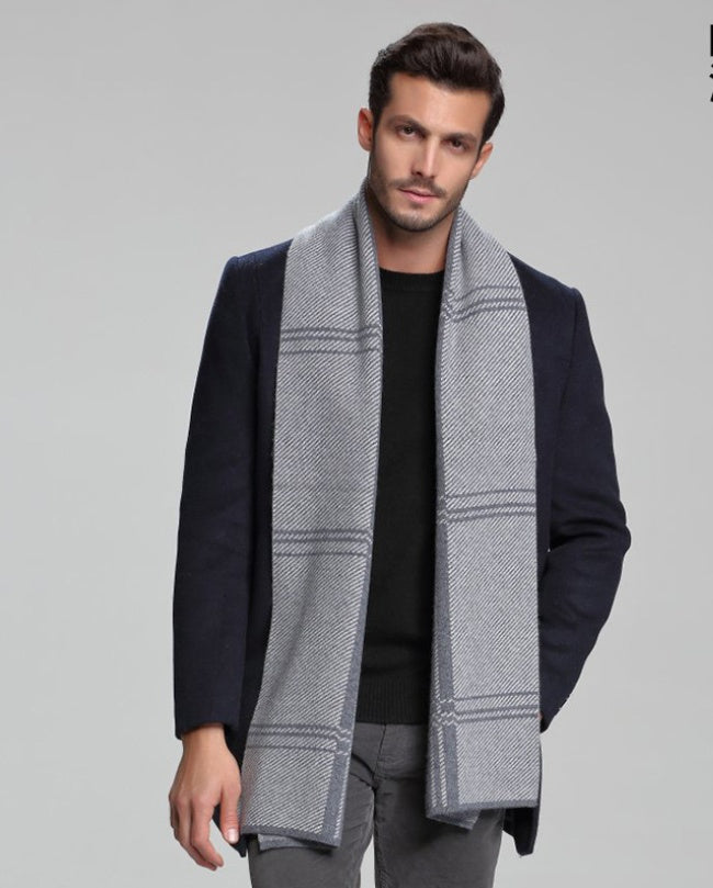 new men's scarf cashmere tide men's business casual thick warm scarf l
