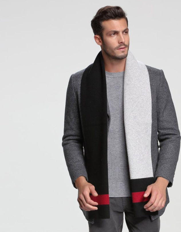 new men's scarf cashmere tide men's business casual thick warm scarf l