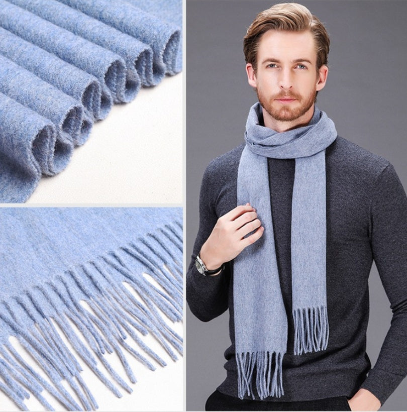 High-end brand winter cashmere scarf Men and women with pure wool warm