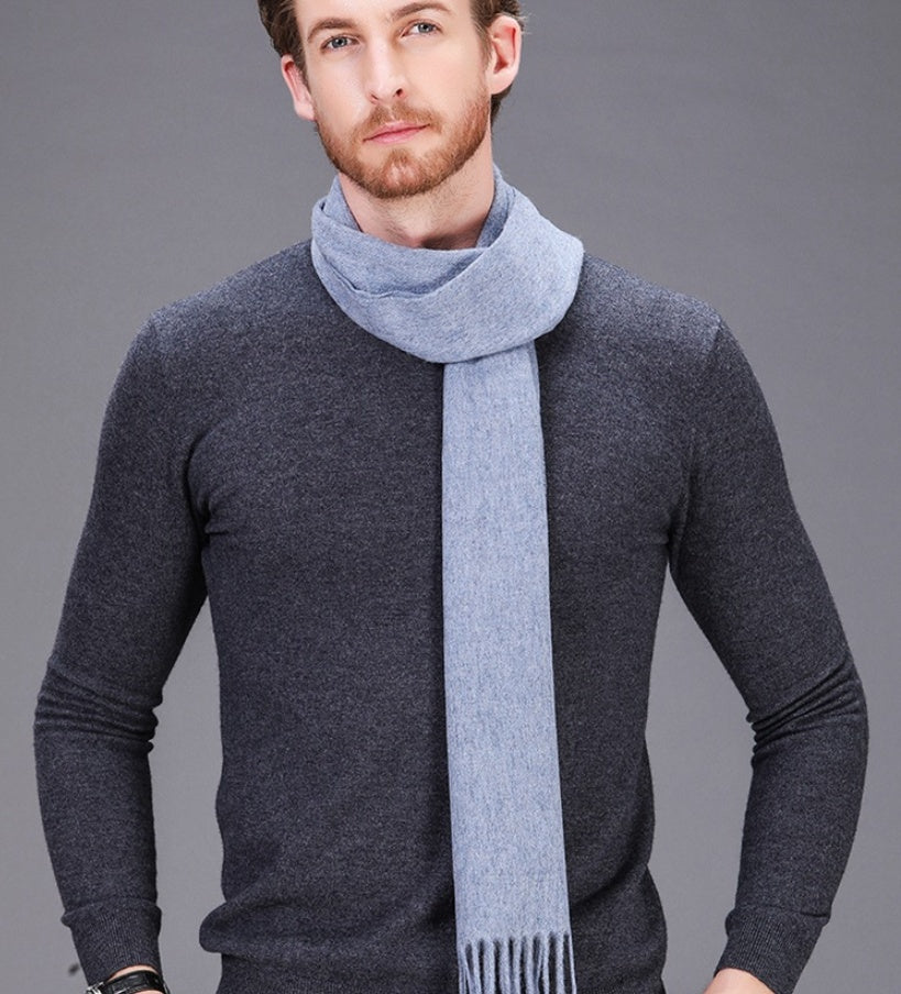 High-end brand winter cashmere scarf Men and women with pure wool warm
