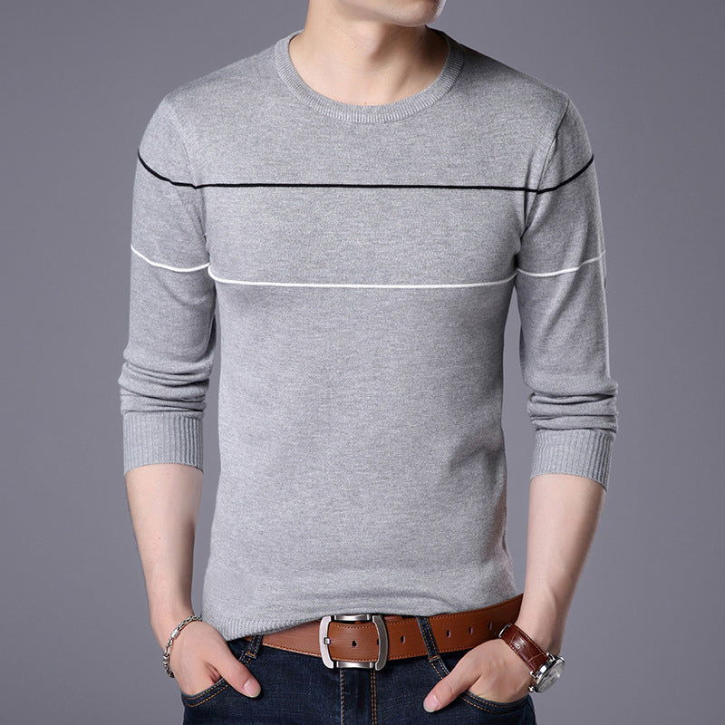 Round Neck Long-sleeved Sweaters Fashion All-match T-shirt