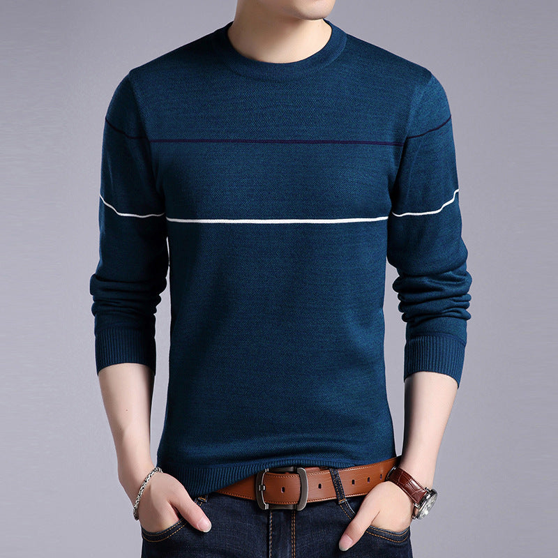 Round Neck Long-sleeved Sweaters Fashion All-match T-shirt