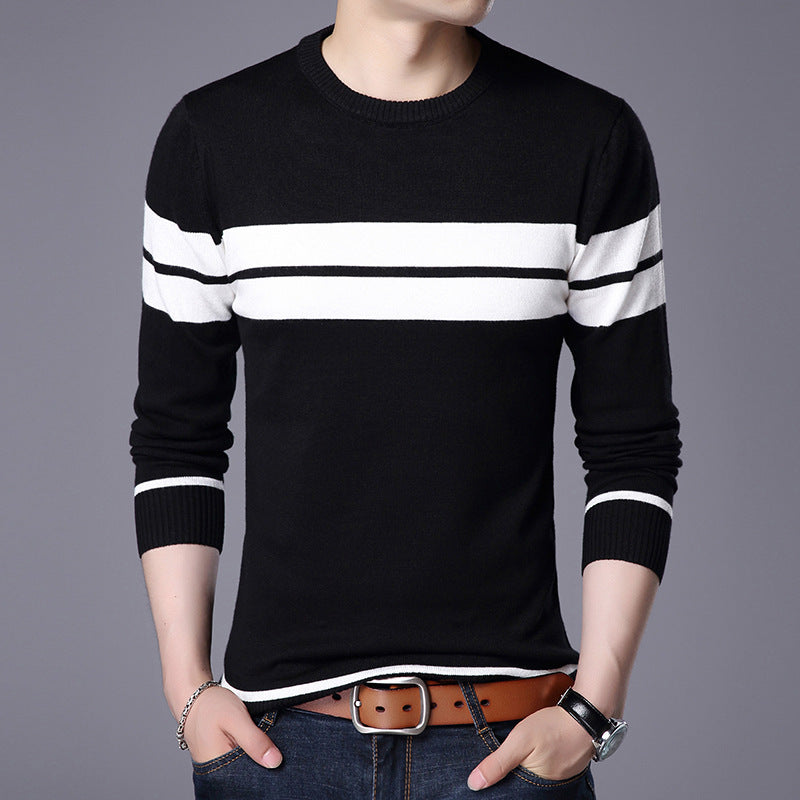 Round Neck Long-sleeved Sweaters Fashion All-match T-shirt