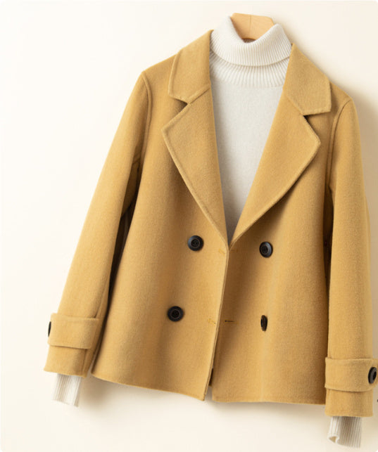 Reversible Cashmere Coat Women's Short Suit Jacket