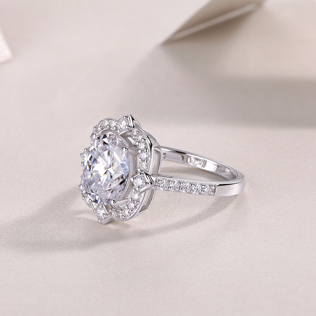 Camellia Moissanite Ring
