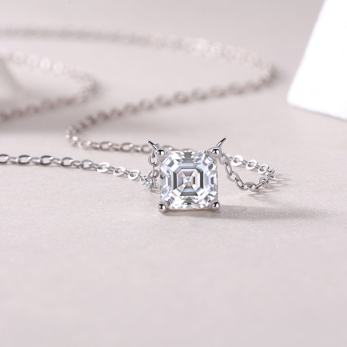 Moissanite Pendant Set