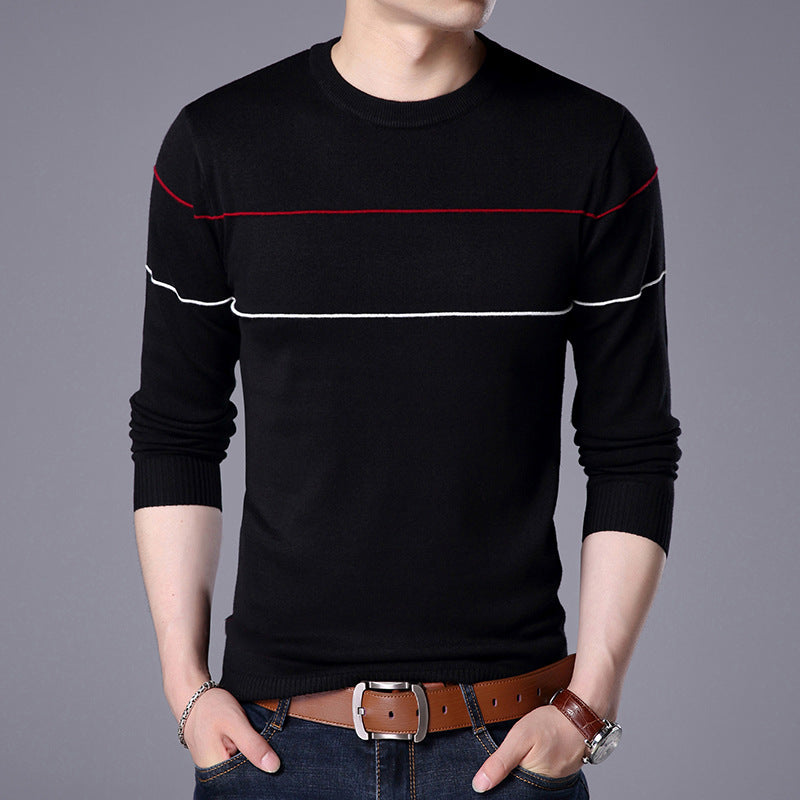 Round Neck Long-sleeved Sweaters Fashion All-match T-shirt