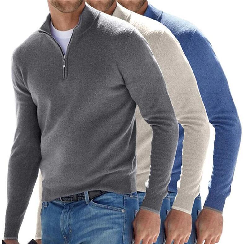 Men's European And American Long-sleeved Cashmere Undershirt