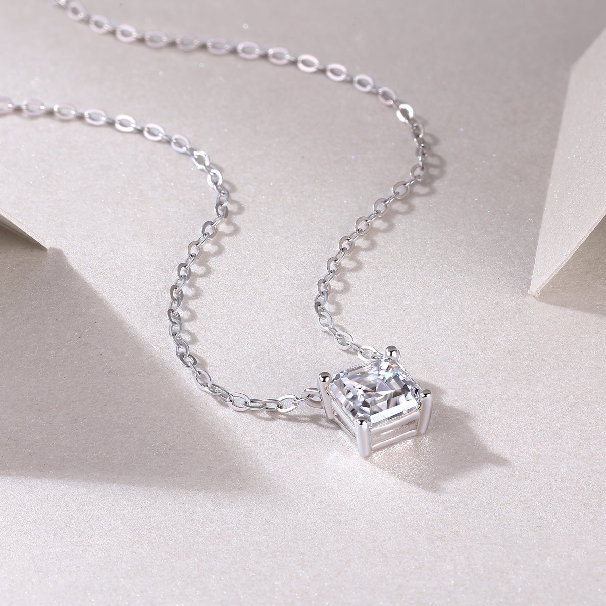 Moissanite Pendant Set