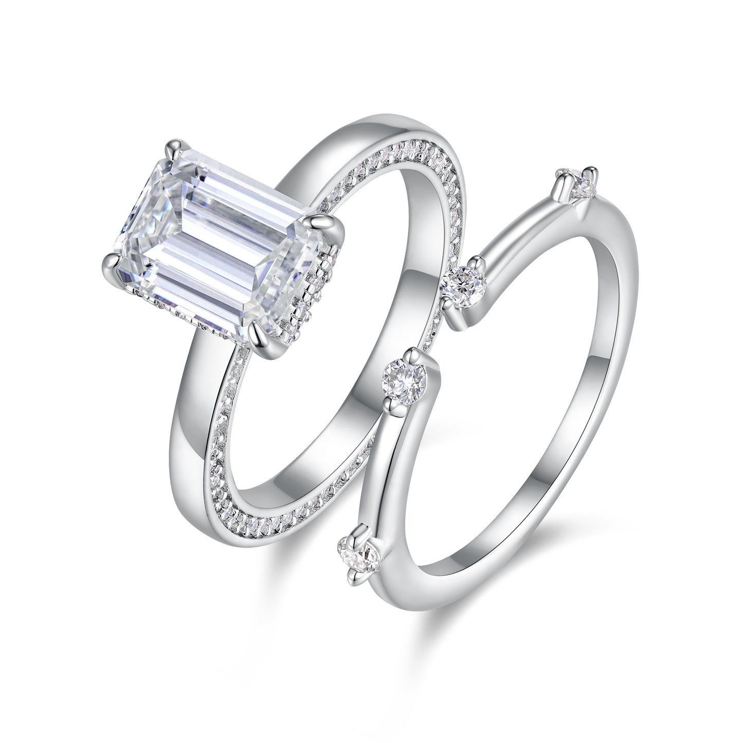 Ice Crystal Love - Fashionable Men's And Women's Ring And Ring