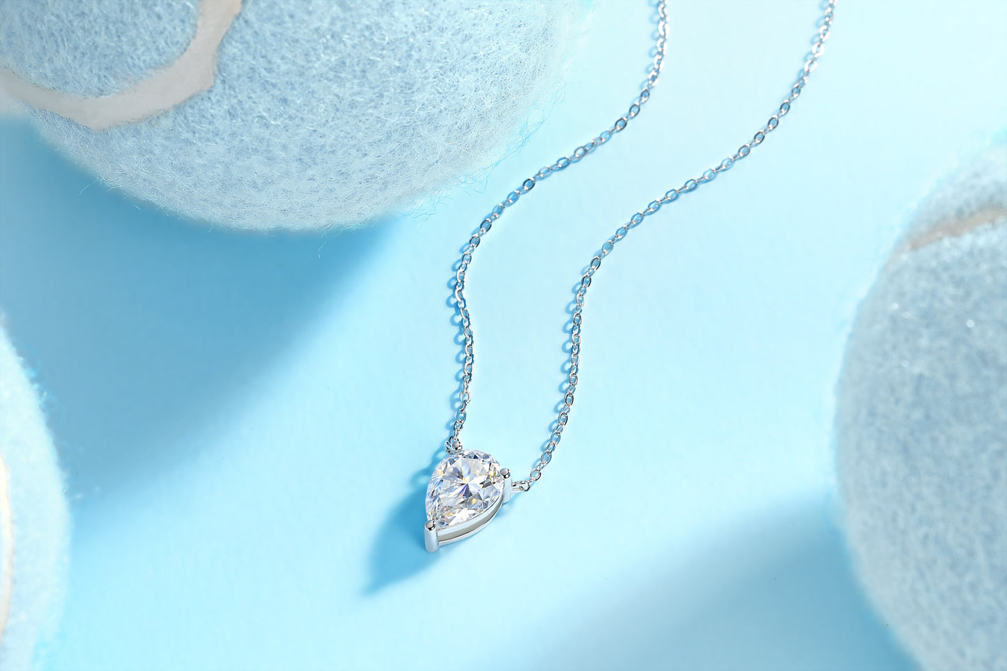 Moissanite Pendant Set